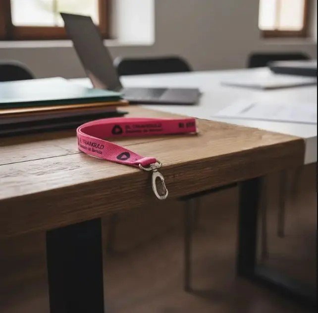 Lanyards corporativos con mosquetón superior metálico personalizados para empresas