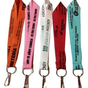 Lanyard con impresión de alta durabilidad, perfecto para náuticas, eventos y congresos.