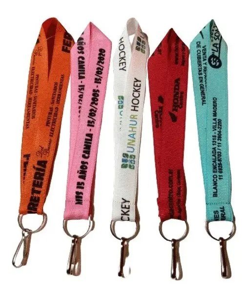 Lanyard con impresión de alta durabilidad, perfecto para náuticas, eventos y congresos.