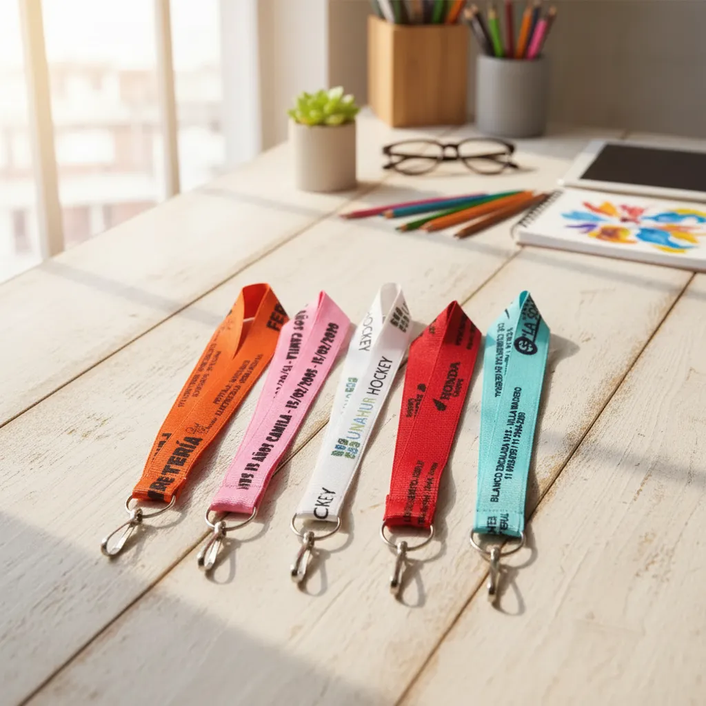 Lanyard con herrajes de alta resistencia, ideal para llaves de vehículos o empresas