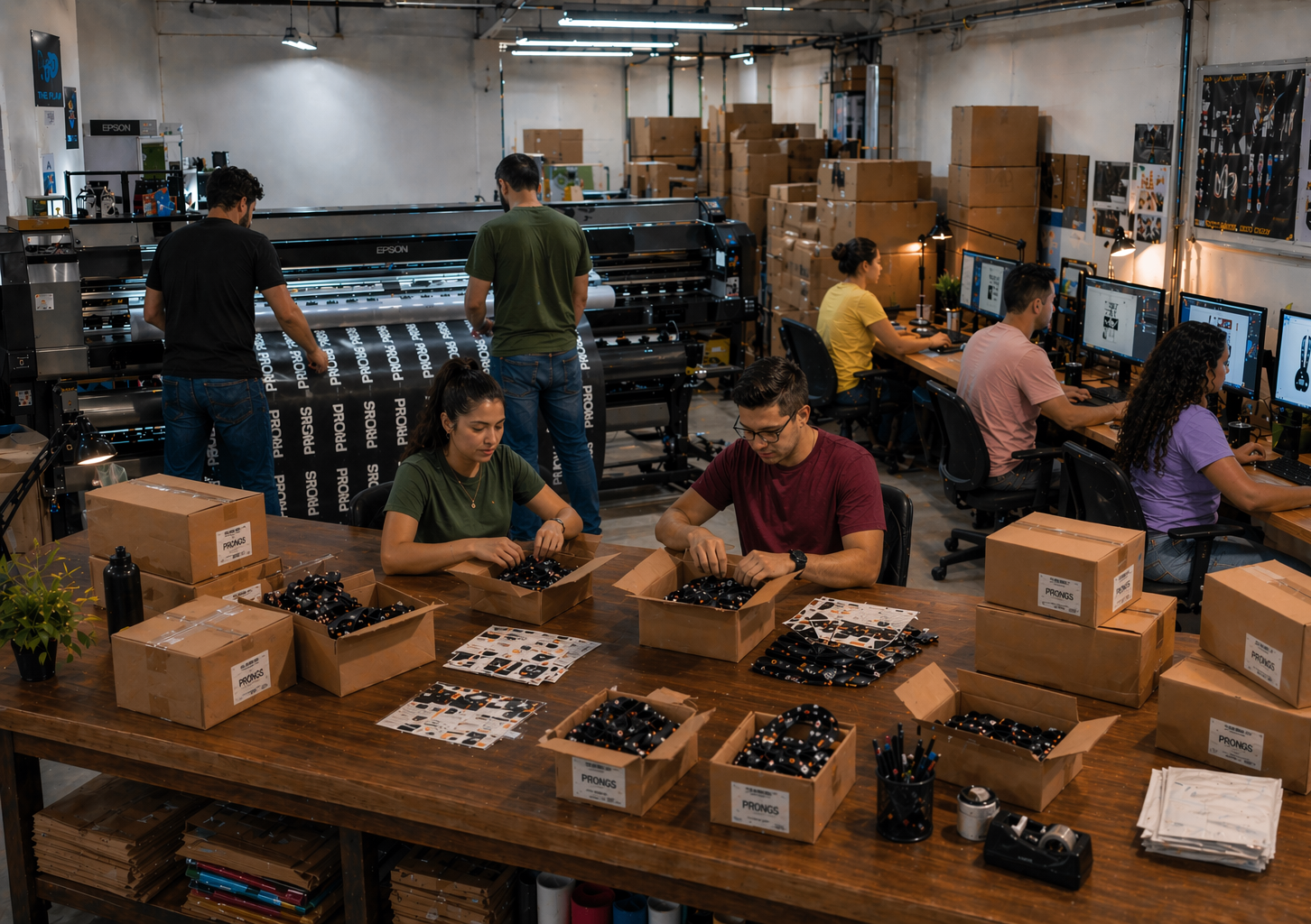 Taller de producción propia de merchandising corporativo y lanyards personalizados MD Promo